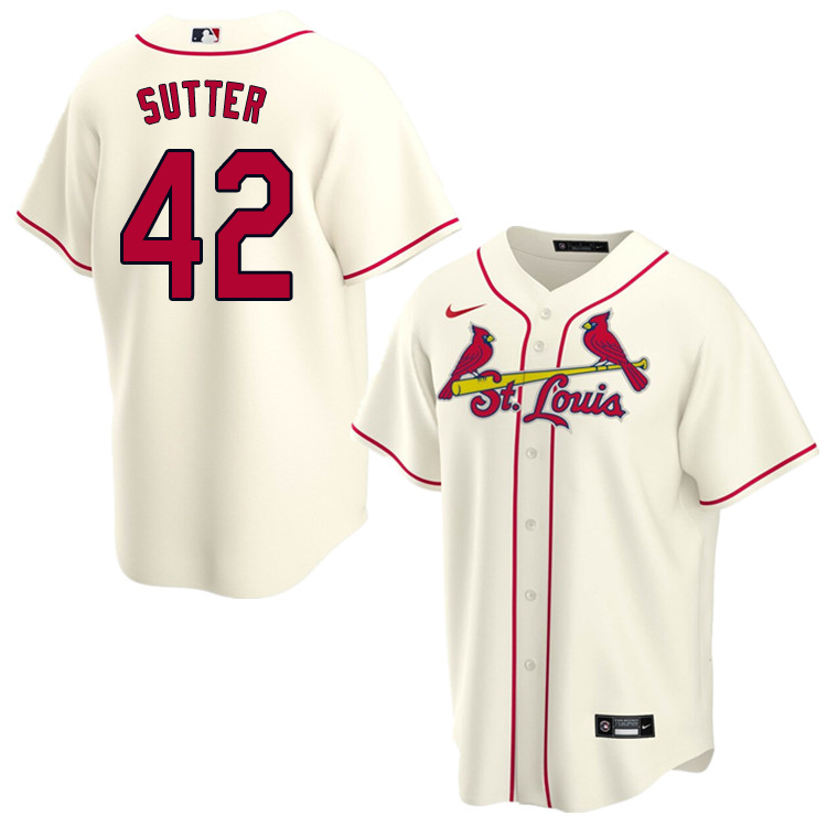 Nike Men #42 Bruce Sutter St.Louis Cardinals Baseball Jerseys Sale-Cream